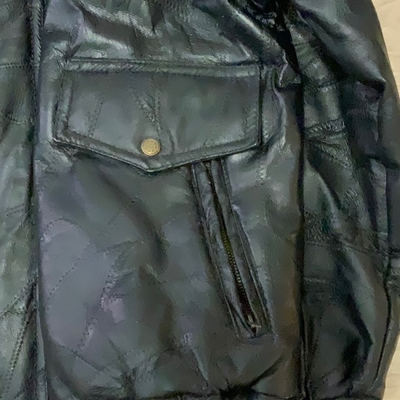 Men’s Leather Patchwork bomb… - Picture 7 of 16